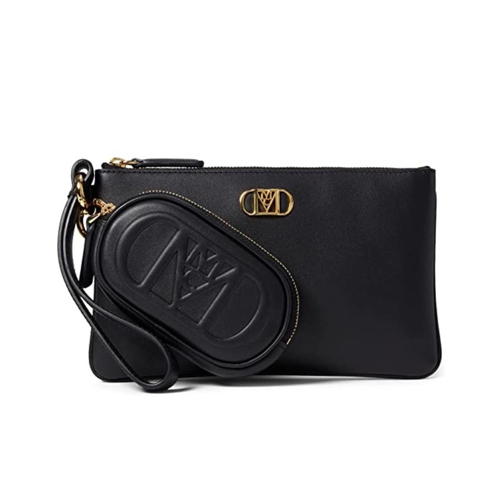 MCM Mode Travia Leather Wristlet Pouch and Charm Pouch Duo